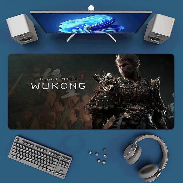 Black Myth Musematte Gaming Laptoper Musematte Gamer Teppe Tastaturmatte Skrivebordsbeskytter Stor Musematte