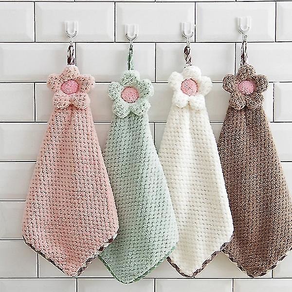 Härlig Solros Hängande Handduk Absorberande Rengöringshandduk Pink