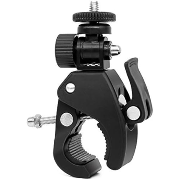 Kamera Super Clamp Quick Release Pipe Bar Clamp Pipe Bike Clamp med 1/4"-20 gängat huvud för Gopro iPhone Light Camera Mic Monitor, Work on Music Stan