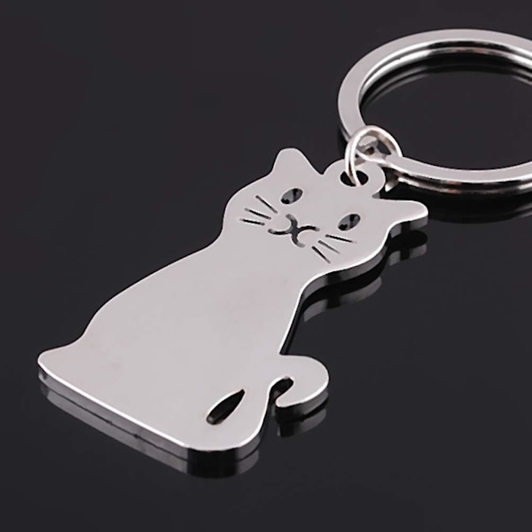 Metal nøglering nøgle vedhæng dyr nøglering metal nøglering Cat