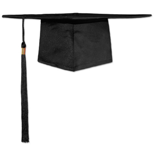 Universitets Kandidat Hat Justerbar Graduering Student Hat med Gul Kvast