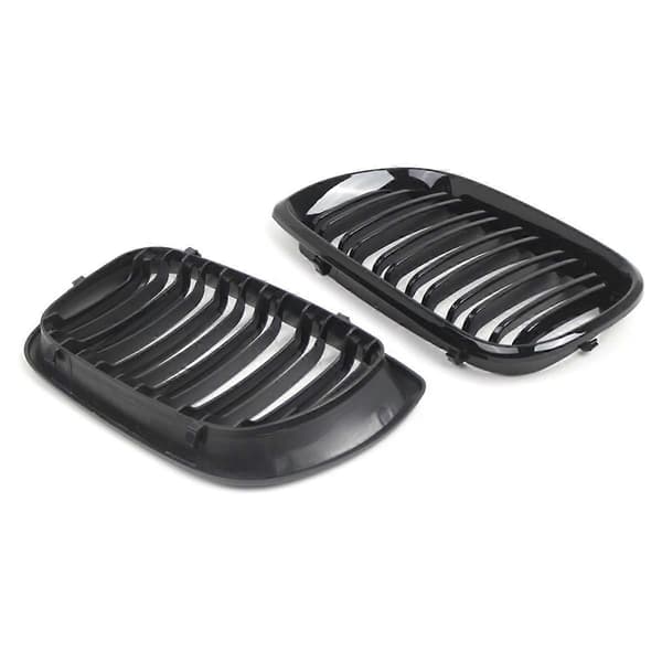 Gloss Sort Dobbelt Linje Front Kidney Grill til 3 Serie E46 4-Dørs 2002-2005 51132158542 51132158543
