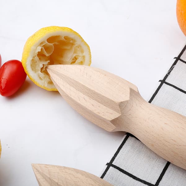 Manuell bokträ citronpress Målningsfritt massivt trä citronkon kök baktillbehör