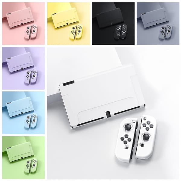 Nintendo Switch OLED spillkonsoll + spillkontroller myk beskyttende deksel, rosa