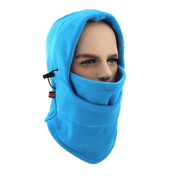 Vindtät skidmask termisk huva tung vinter varm motorcykel ansiktsmask hatt för män kvinnor (svart) sky blue