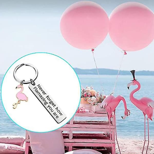 Flamingo-avainperä Älä koskaan unohda kuinka upea olet Avainperälahja