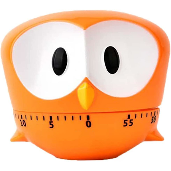 Ugle Timere, 60 Minutters Mini Mekanisk Køkken Timer, Orange Manuel Køkken Timer, Madlavningsredskaber, Køkkengrej