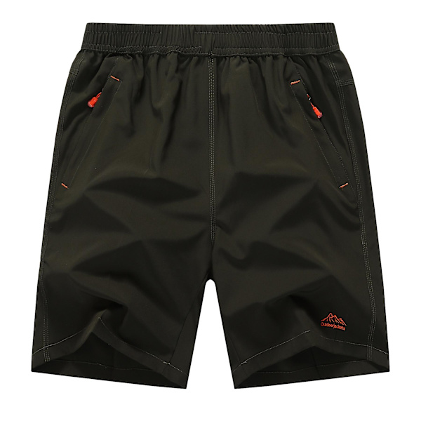 Herre Strandshorts Med Lynlås Lomme Moss Green 2XL