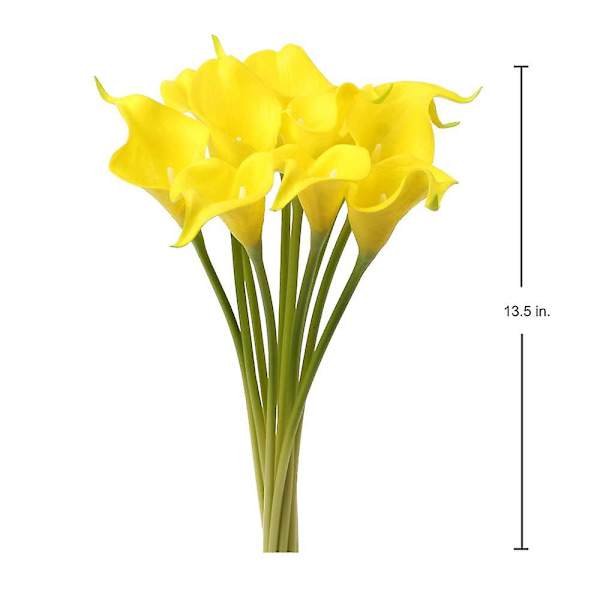 Kunstig Calla Lily 10 stk Orange Blomster Kunstige Liljer Blomsterbuket Falske Calla Liljer Plante Dcor Til Blomsterarrangement Bryllup, Braidal, H 7 10pcs