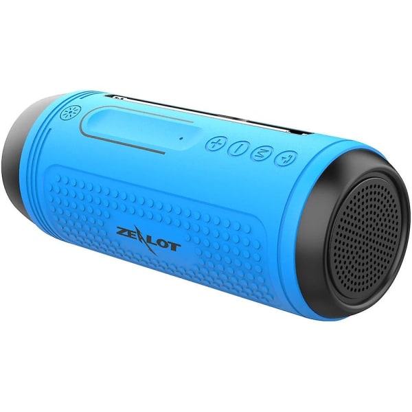 Bärbar utomhus Bluetooth högtalare Vattentät ficklampa Trådlös Fm Aux Music Subwoofer - Blå