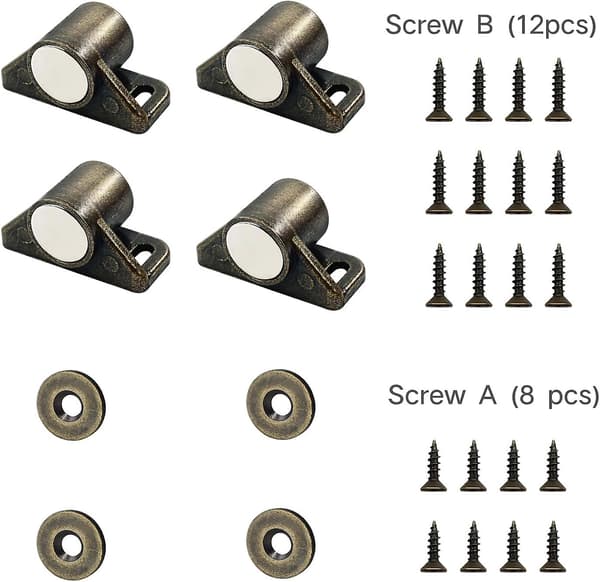 Dørmagneter Magnetisk Lås Pakke med 4 Bronze
