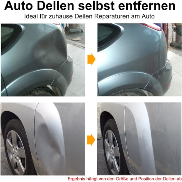 3-delt bilbulkdragerssett - Lakkfri bulkoppretting for bilbulkoppretting - Sugeskoppskvis for glass, fliser, speilløfting og flytting av gjenstander