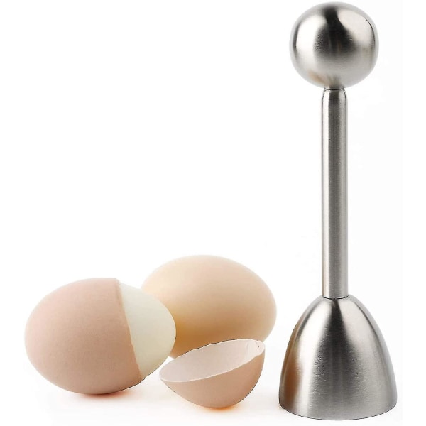 Äggknäckstillbehör för mjukkokta ägg, rostfritt stålskålborttagare, tårta