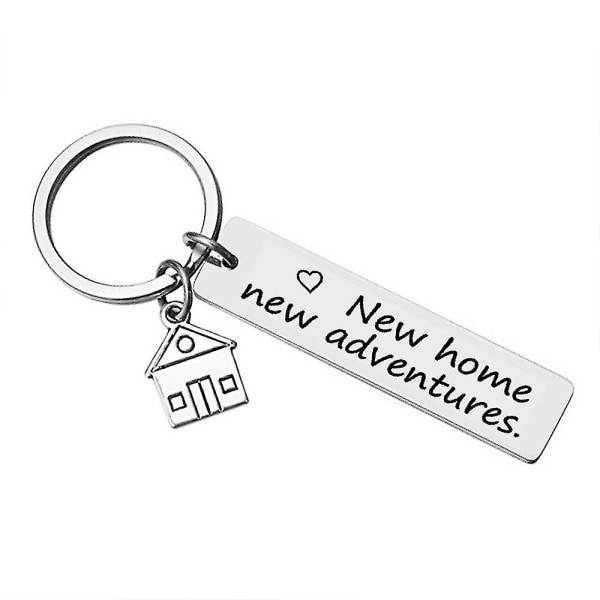 Nyt hjem Nye eventyr nøglering Housewarming Første hjem nøglering gave