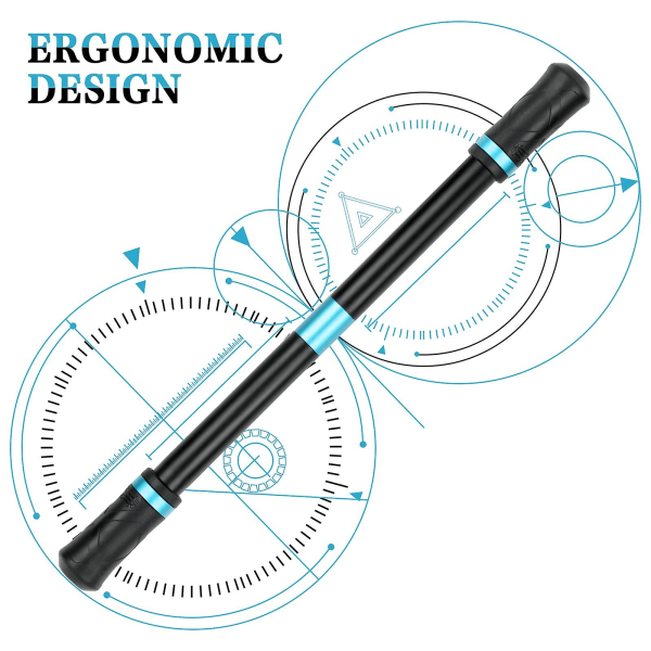 2 stk. Roterende fingerpenn med roterende pennerefill, snurrende kulepenn for barn, studenter, trykkavlastning, tilpasningsdyktig