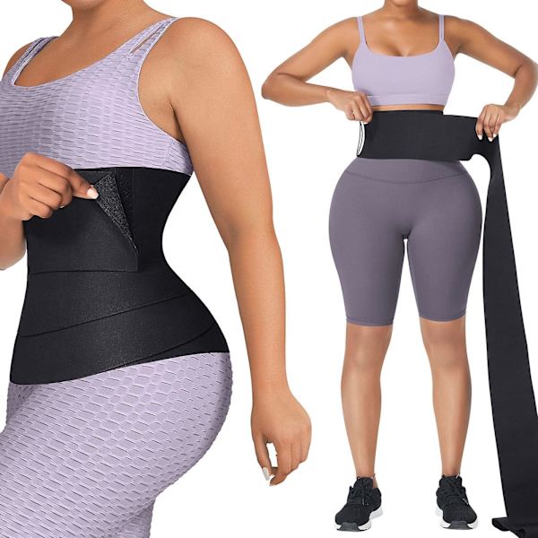 Midjetränare för kvinnor bastu trimmer bälte mage wrap plus size