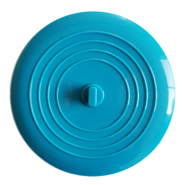 Badkarspropp i silikon, universal avtappningsplugg, 6 tums cover för tvättstugor i kök och badrum (blå)