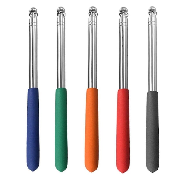 1,2 m Retractable Guide Flagpole, Rostfritt Stål Teaching Pointer green