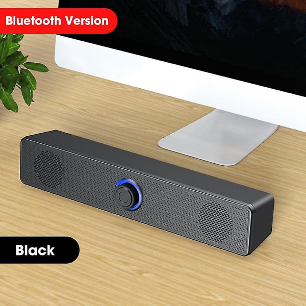 4d Surround Soundbar Bluetooth 5.0 Datorhögtalare Trådbunden Stereo Subwoofer Sound Bar för bärbar dator Hemmabio-TV Aux-högtalare