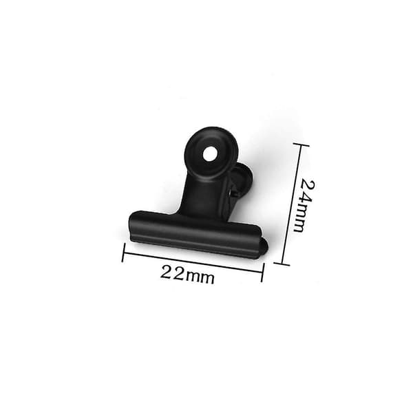 10 stk. sorte mini metallhengselklips, små hengselklips, 22 mm