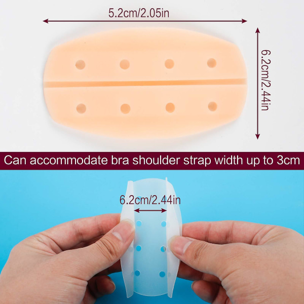 6 Pairs Bra Shoulder Pads, Silicone Bra Strap Cushion, Soft Bra Strap Holder, Breathable Non-slip Bra Straps Cushion Pads