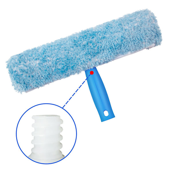 Profesjonelt vindusvaskesett - Squeegee og mikrofiber vindusskrubber 40CM