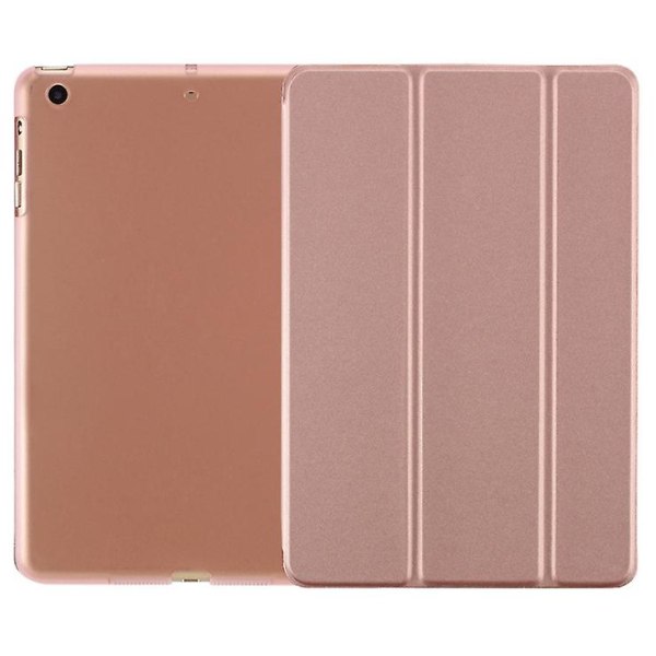 Ultratunt lättviktsstativ Case Skal med genomskinligt frostat cover för Apple Ipad Air 1st Rose Gold