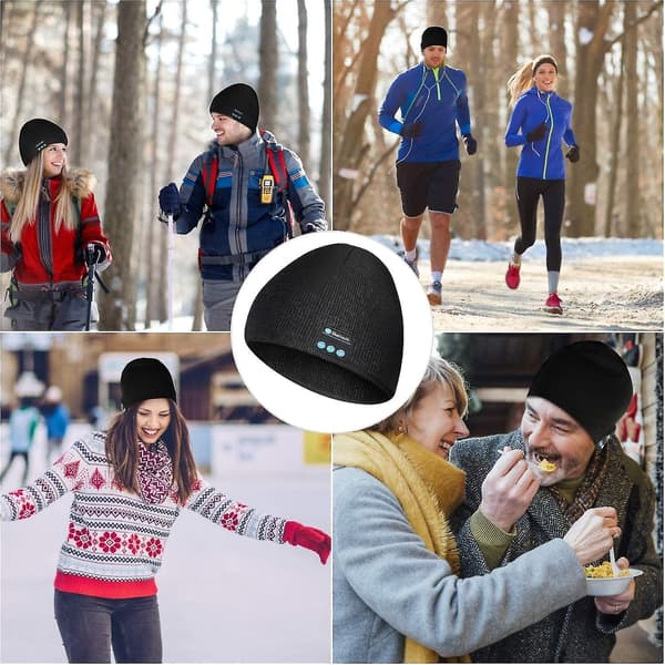 Bluetooth-mössa trådlösa öronsnäckor uppgraderad V5.0 Bluetooth-mössa för män