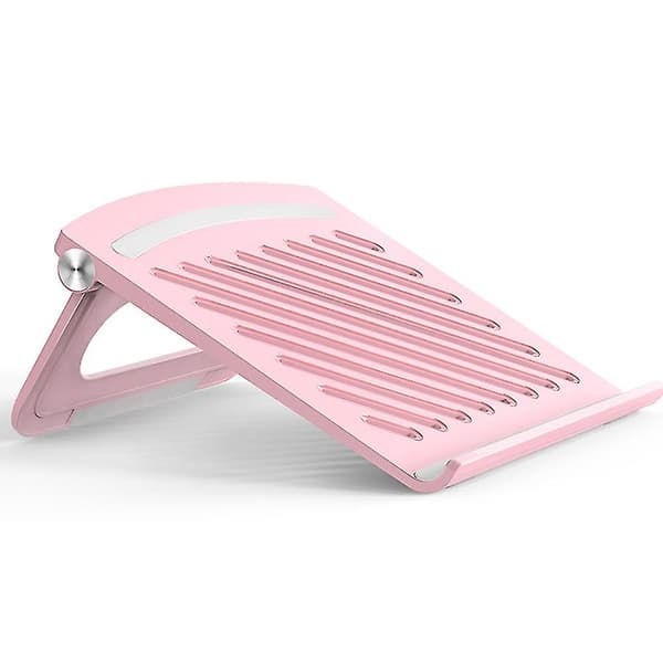 Foldbar bærbar computerstand, bærbar aluminiumscomputerstander, justerbar Pink