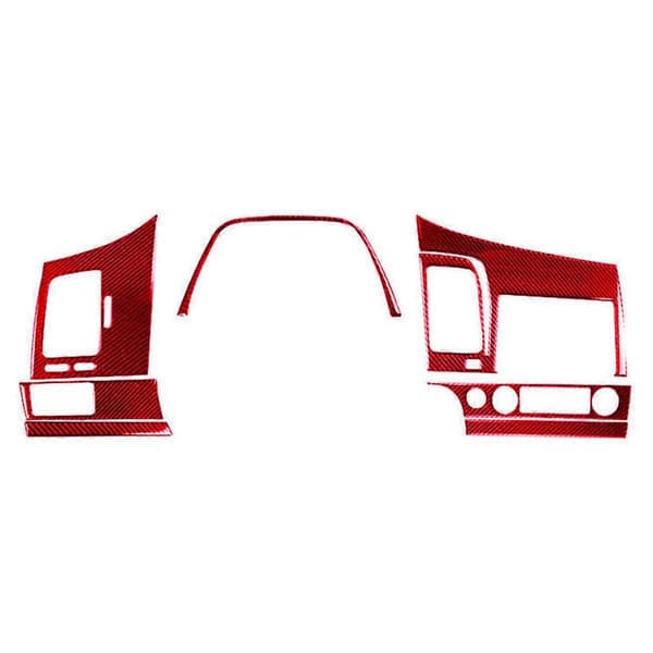 7 stk. for 8. 2006-2011 Rød Karbonfiber Dashbord Kit Deksel Trim