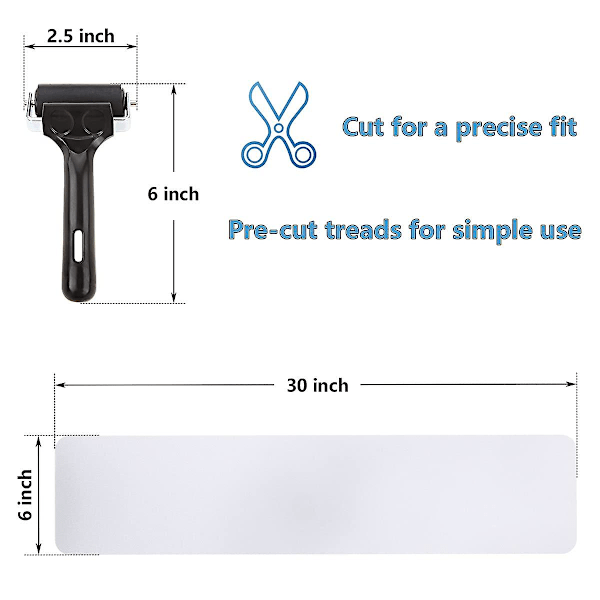 15 stk. forudskårne, transparente, skridsikre strimler, blød og vandtæt tape til gulv, badekar, badeværelse 15cm*80cm