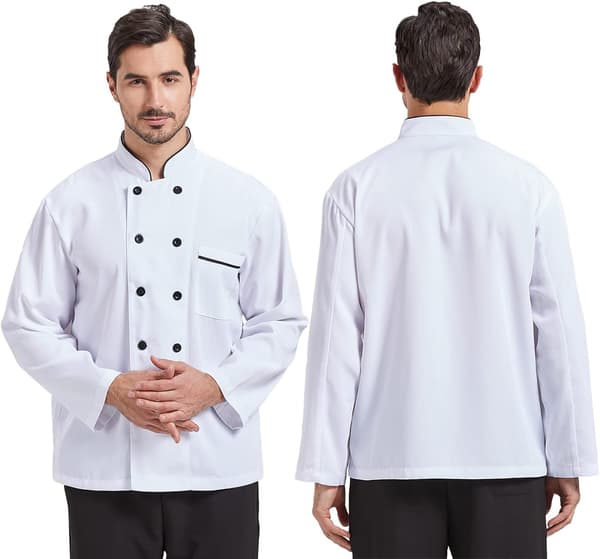 Unisex kokkejakke arbeidsuniform