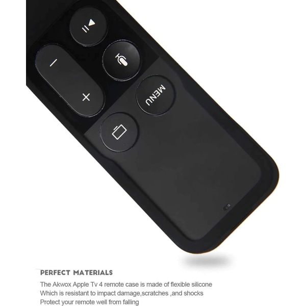 Smalt skyddande case med fjärrkontroll kompatibelt för Apple TV 4:e generationen (röd)