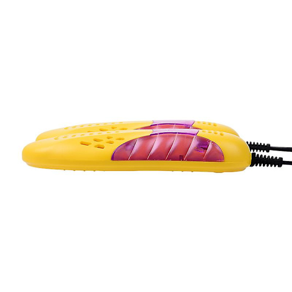 Sähköinen kenkäkuivaaja, lämmitin, lämmitin, violetti valo, kenkähajun poistaja, kuivauslaite, nopea kuivaus suksia varten Yellow