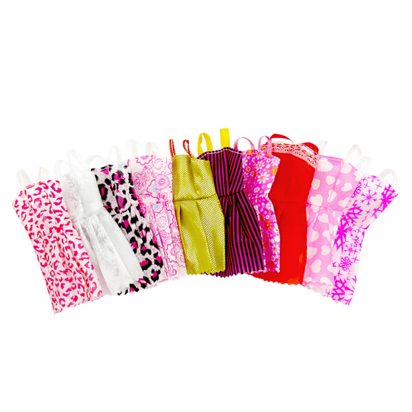 10-osainen 30 cm:n Barbie-mekkoasu, mekko, asusteet, kengät, lelut