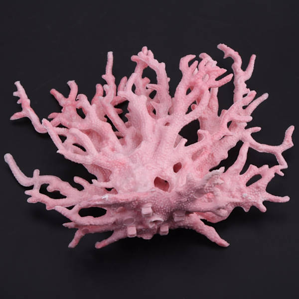 Kunstig akvariekoral dekoration plast fisketank plante dekoration akvarium landskab pink