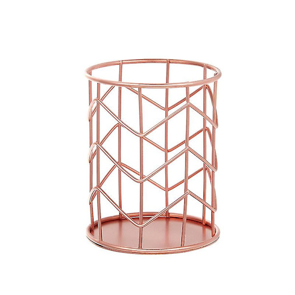 Kosmetiikka Meikkiharjojen Säilytyslaatikko Monitoiminen Kynäkotelo Rose Gold 03