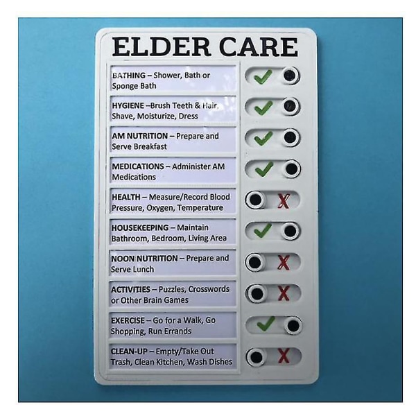 Bärbar Rv Checklista Memo Plastskiva Löstagbar Återanvändbar Elder care