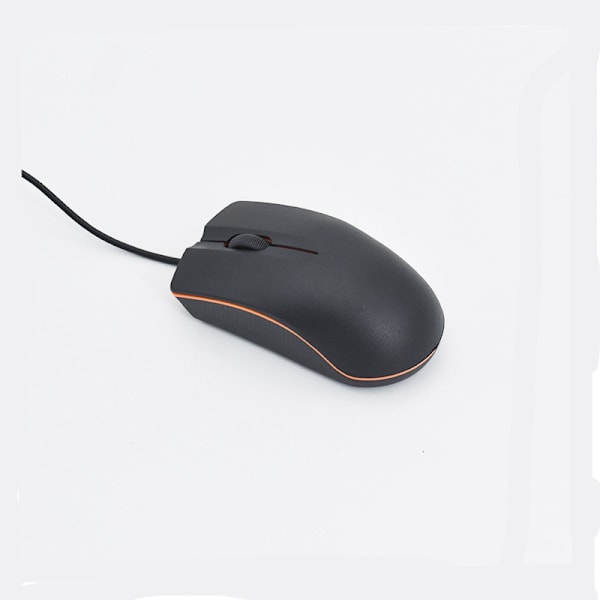 USB-kablet mus, stille, svart