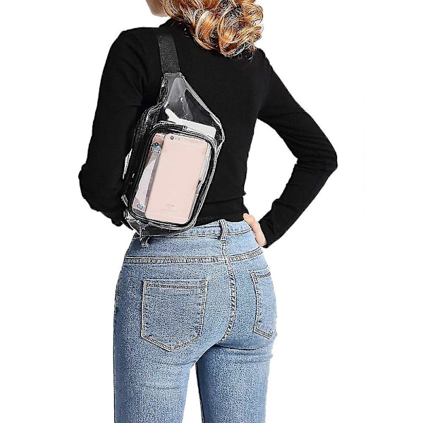 Transparent Bum Bag Pack Travel Sport Vattentäta Midjeväska för Kvinnor