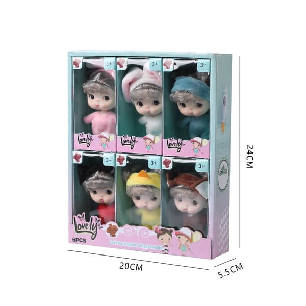 Paket med Noble Doll Pyjamas Dagbok 11cm Mini Docka Present Barbie Docka