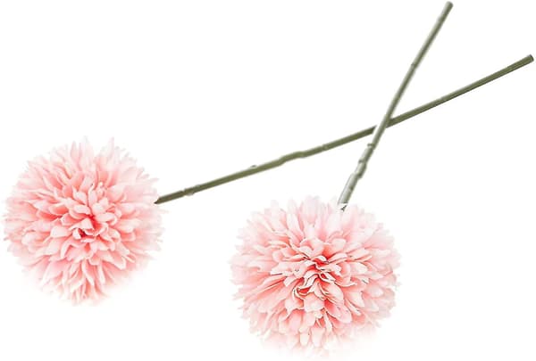 Sidenblommor med stjälkar, konstgjorda blomsterdekorationer Pink