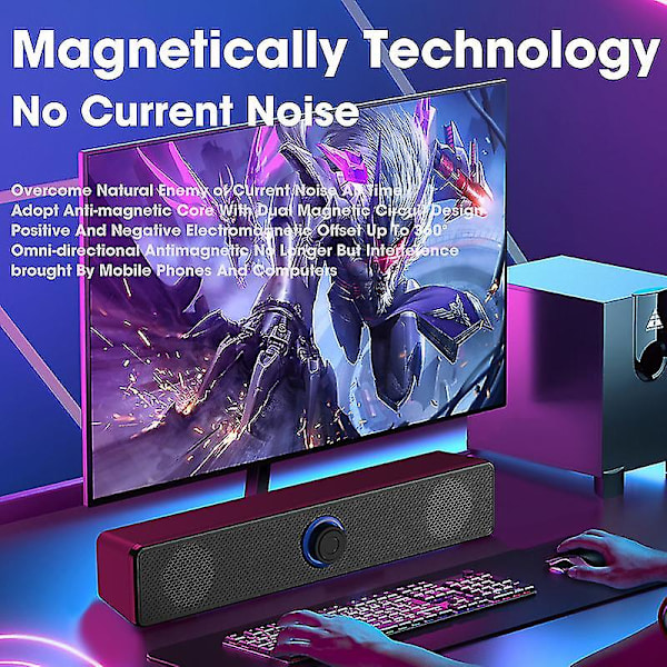 4d Surround Sound Bar Tietokonekaiuttimet Langallinen Stereo Subwoofer Sound Bar Kannettavaan Kotiteatteri-Tv-Apukaiuttimiin