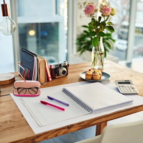 5* Dame Hard Glasses Case, Vakker Jordbær Print Glasses Box med Rosa Rengjøringsklut for Damer Studenter