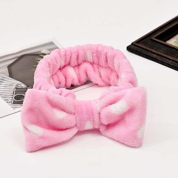 2 stk. Dame Korallfleece Hodebånd Myk Hårholder Elastisk Knute Topp Hårbånd