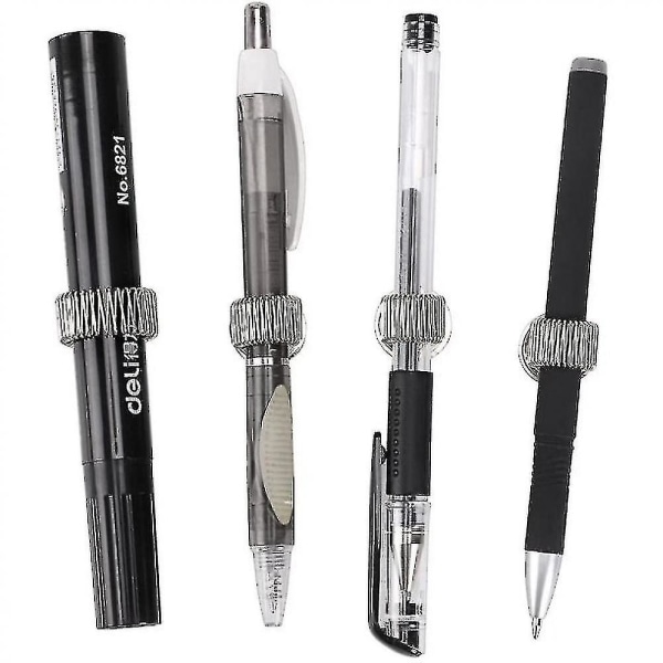 8-pack rostfritt stål magnetiska pennhållare - stark magnetisk pennhållare som passar alla storlekar pennor