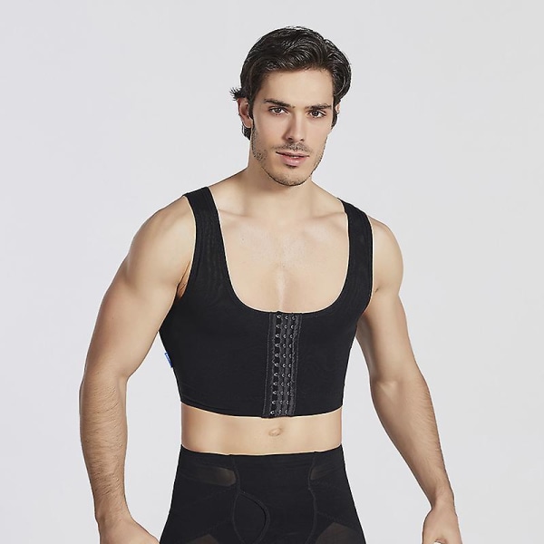 Bröstväst i plast för män Korsett Bröst Platt Bröstbandage Tight Body Shaper Underkläder