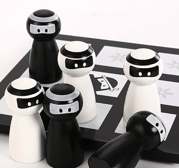 Barnens pedagogiska bordsspel leksak OX trä tic-tac-toe bräde