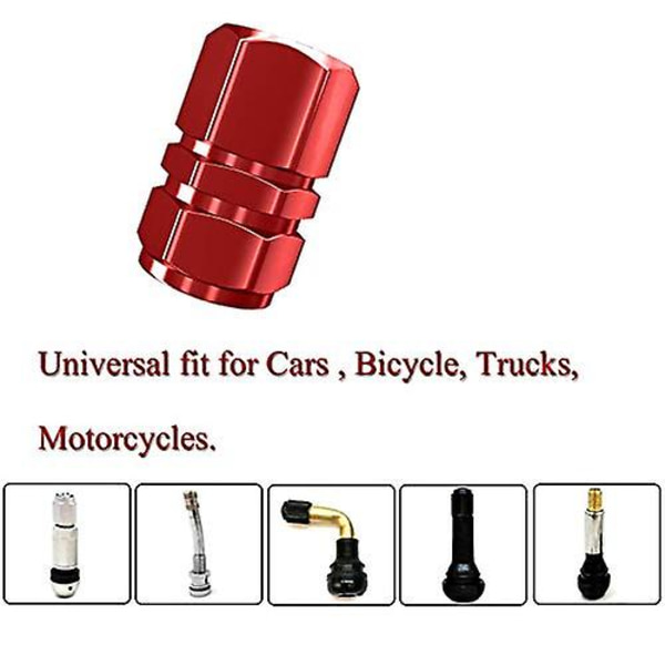 4 st bilventilhattar, aluminiumlegering metall cykel bil motorcykel Atv däck däckventil dammskyddskåpor