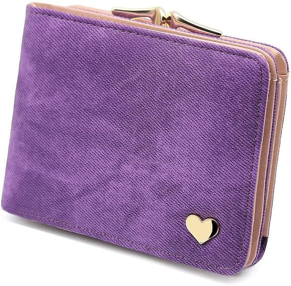 Lyhyt lompakko naisille Purple